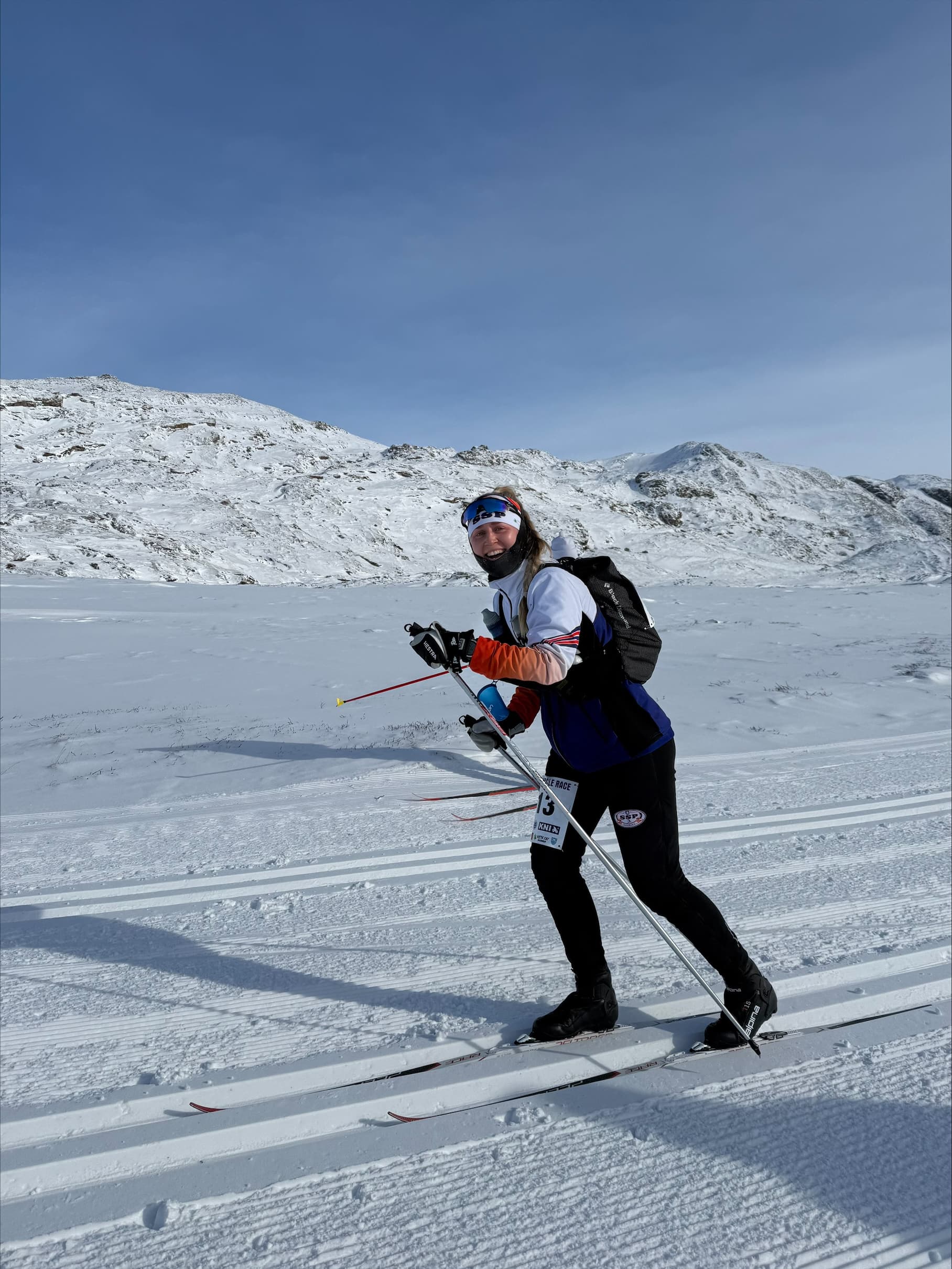 Sille Palmelund Kristensen, der løber i ski
